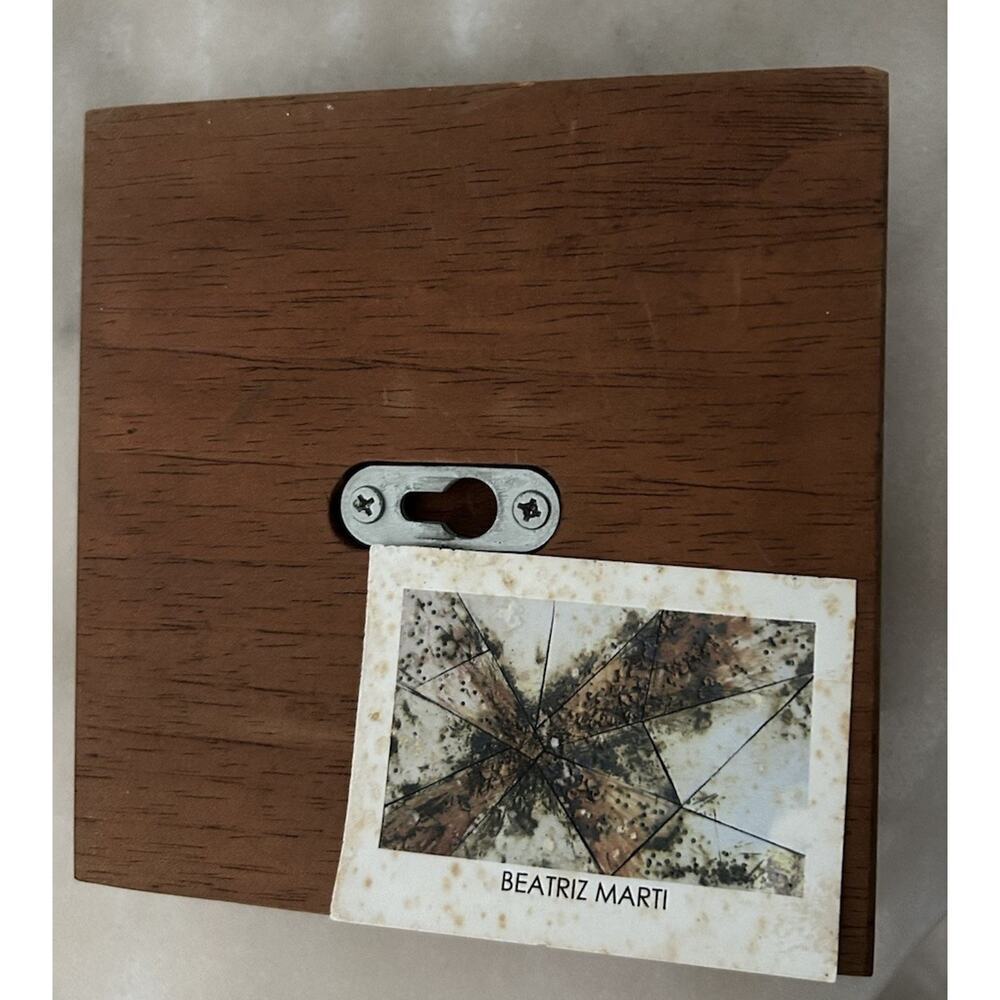 Clay Wood Hand Made Wall Artwork Signed - Picture 6 of 6